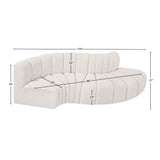 Arc Cream Boucle Fabric Modular Sofa 102Cream-S4D Meridian Furniture