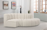 Arc Cream Boucle Fabric Modular Sofa 102Cream-S4D Meridian Furniture