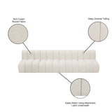 Arc Cream Boucle Fabric Modular Sofa 102Cream-S4E Meridian Furniture