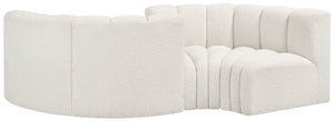 Arc Cream Boucle Fabric Modular Sofa 102Cream-S4F Meridian Furniture
