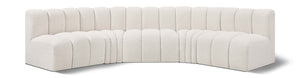 Arc Cream Boucle Fabric Modular Sofa 102Cream-S5A Meridian Furniture