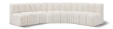 Arc Cream Boucle Fabric Modular Sofa 102Cream-S5A Meridian Furniture