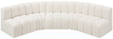 Arc Cream Boucle Fabric Modular Sofa 102Cream-S5A Meridian Furniture