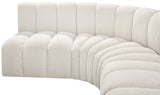 Arc Cream Boucle Fabric Modular Sofa 102Cream-S5A Meridian Furniture