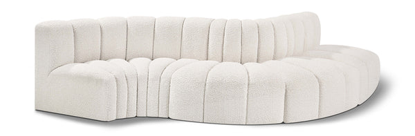 Arc Cream Boucle Fabric Modular Sofa 102Cream-S5B Meridian Furniture