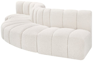 Arc Cream Boucle Fabric Modular Sofa 102Cream-S5B Meridian Furniture