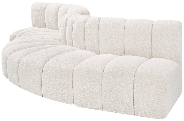 Arc Cream Boucle Fabric Modular Sofa 102Cream-S5B Meridian Furniture