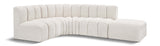 Arc Cream Boucle Fabric Modular Sofa 102Cream-S5C Meridian Furniture