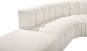 Arc Cream Boucle Fabric Modular Sofa 102Cream-S5C Meridian Furniture