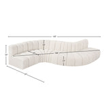 Arc Cream Boucle Fabric Modular Sofa 102Cream-S6A Meridian Furniture