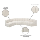 Arc Cream Boucle Fabric Modular Sofa 102Cream-S6B Meridian Furniture