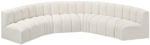 Arc Cream Boucle Fabric Modular Sofa 102Cream-S6B Meridian Furniture