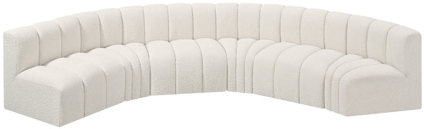 Arc Cream Boucle Fabric Modular Sofa 102Cream-S6B Meridian Furniture