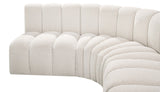 Arc Cream Boucle Fabric Modular Sofa 102Cream-S6B Meridian Furniture