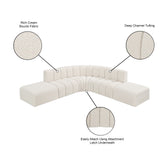 Arc Cream Boucle Fabric Modular Sofa 102Cream-S6C Meridian Furniture