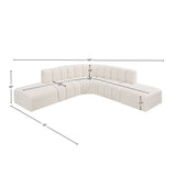 Arc Cream Boucle Fabric Modular Sofa 102Cream-S6C Meridian Furniture