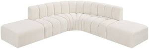 Arc Cream Boucle Fabric Modular Sofa 102Cream-S6C Meridian Furniture