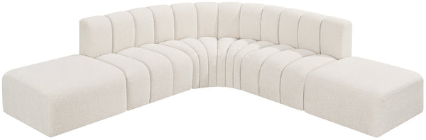 Arc Cream Boucle Fabric Modular Sofa 102Cream-S6C Meridian Furniture