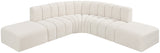 Arc Cream Boucle Fabric Modular Sofa 102Cream-S6C Meridian Furniture