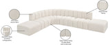 Arc Cream Boucle Fabric Modular Sofa 102Cream-S7A Meridian Furniture