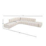 Arc Cream Boucle Fabric Modular Sofa 102Cream-S7A Meridian Furniture