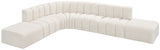 Arc Cream Boucle Fabric Modular Sofa 102Cream-S7A Meridian Furniture