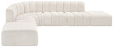 Arc Cream Boucle Fabric Modular Sofa 102Cream-S7A Meridian Furniture