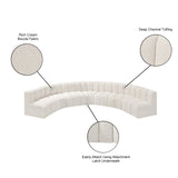 Arc Cream Boucle Fabric Modular Sofa 102Cream-S7B Meridian Furniture