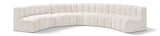 Arc Cream Boucle Fabric Modular Sofa 102Cream-S7B Meridian Furniture