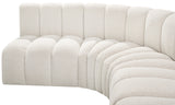 Arc Cream Boucle Fabric Modular Sofa 102Cream-S7B Meridian Furniture