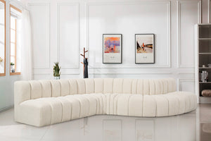Arc Cream Boucle Fabric Modular Sofa 102Cream-S7C Meridian Furniture