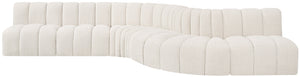 Arc Cream Boucle Fabric Modular Sofa 102Cream-S7C Meridian Furniture