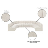 Arc Cream Boucle Fabric Modular Sofa 102Cream-S8A Meridian Furniture