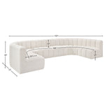 Arc Cream Boucle Fabric Modular Sofa 102Cream-S8A Meridian Furniture