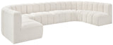 Arc Cream Boucle Fabric Modular Sofa 102Cream-S8A Meridian Furniture