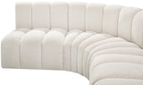 Arc Cream Boucle Fabric Modular Sofa 102Cream-S8A Meridian Furniture