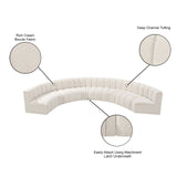 Arc Cream Boucle Fabric Modular Sofa 102Cream-S8B Meridian Furniture