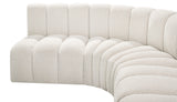 Arc Cream Boucle Fabric Modular Sofa 102Cream-S8B Meridian Furniture