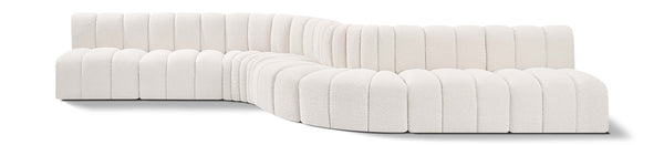 Arc Cream Boucle Fabric Modular Sofa 102Cream-S8C Meridian Furniture