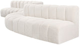 Arc Cream Boucle Fabric Modular Sofa 102Cream-S8C Meridian Furniture