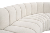 Arc Cream Boucle Fabric Modular Sofa 102Cream-S8C Meridian Furniture