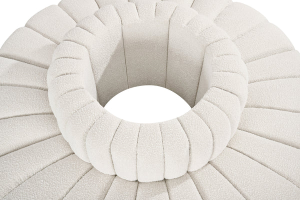 Arc Cream Boucle Fabric Modular Sofa 102Cream-S8D Meridian Furniture