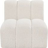 Arc Cream Boucle Fabric Straight Chair 102Cream-ST Meridian Furniture