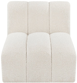Arc Cream Boucle Fabric Straight Chair 102Cream-ST Meridian Furniture