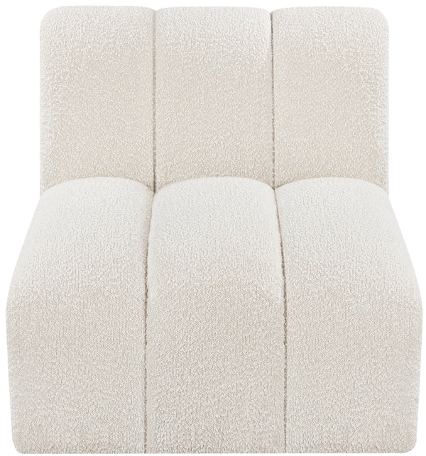 Arc Cream Boucle Fabric Straight Chair 102Cream-ST Meridian Furniture