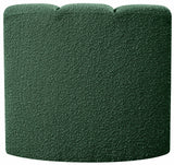 Arc Green Boucle Fabric Curved Corner 102Green-CC Meridian Furniture