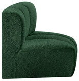 Arc Green Boucle Fabric Curved Corner 102Green-CC Meridian Furniture