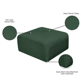 Arc Green Boucle Fabric Ottoman 102Green-Ott Meridian Furniture