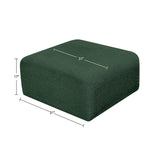 Arc Green Boucle Fabric Ottoman 102Green-Ott Meridian Furniture