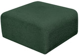 Arc Green Boucle Fabric Ottoman 102Green-Ott Meridian Furniture